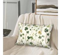 Federa per cuscino in seta per capelli e pelle, con stampa vintage verde erba, rinfrescante, dimensioni standard, 50 x 76 cm, comoda federa in raso morbido con cerniera, per donne e uomini