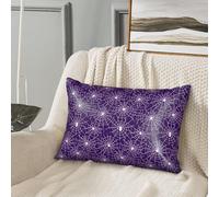 Federa per cuscino in seta per capelli e pelle, motivo a ragnatela, viola, con stampa, dimensioni standard, 50 x 76 cm, comoda federa in raso morbido con cerniera, per donne e uomini