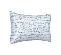 Federa per cuscino in seta per capelli e pelle Queen - Federa per cuscino rinfrescante per dormire, dimensioni standard 50,8 x 76,2 cm, con stampa a blocchi di equazione matematica, federa in raso con