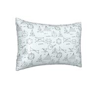 Federa per cuscino in seta per capelli e pelle Queen - Federa per cuscino rinfrescante per dormire, dimensioni standard 50,8 x 76,2 cm, stampa equazione matematica, federa in raso con cerniera, regalo