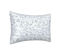 Federa per cuscino in seta per capelli e pelle Queen - Federe rinfrescanti per dormire, dimensioni standard 50,8 x 76,2 cm, stampa equazione matematica blocco federa in raso con cerniera, regalo per
