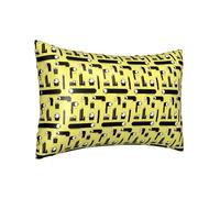 Federa per cuscino in seta per capelli e pelle Queen - Federe rinfrescanti per dormire, dimensioni standard, 50,8 x 76,2 cm, graziosa federa in raso con stampa a blocchi di mostri con un occhio