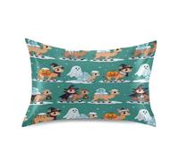 Federa per cuscino in velluto con cammelli e streghe, in cotone, 50,8 x 76,2 cm