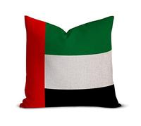 Federa per cuscino lombare, con bandiera degli Emirati Arabi Uniti, 40 x 40 cm, quadrata, in cotone, patriottico, con cerniera nascosta, per divano, camera da letto, casa