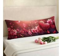 Federa per Cuscino Lungo 150 x 50 cm Fiore, Federe Cuscino Letto Morbido Velluto Copricuscini con Cerniera Invisibile, Amore Rettangolari Federe Cuscini Divano per Divano Letto Decor Regalo E0-906