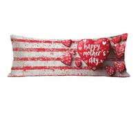 Federa per Cuscino Lungo 150 x 50 cm Rosso, Federe Cuscino Letto Resistenti Lino Copricuscini con Cerniera Invisibile, Amore Rettangolari Federe Cuscini Divano per Home Divano Letto Decor Regalo E0-34