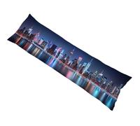 Federa per Cuscino Lungo 30x90cm Città Velluto Morbido Copricuscini Divano Lungo, Architettura Federa Cuscino Cuscini Decorativi per Letto con Cerniera Invisibile, Stampa Fronte-Retro, 1 Pezzo bz-62