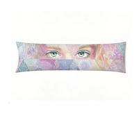 Federa per Cuscino Lungo 50 x 135 cm, Morbido Federe Cuscino 1 pezzo, Copricuscino Lino, Copertura Protettiva Lavabile, Fodera Cuscini Decorativa per Divano o Letto, Regalo Donna donna Occhio E0-802