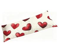 Federa per Cuscino Lungo 50 x 150 cm, Federe Cuscino Letto Amore, Copricuscino Velluto Premium Rosso, Morbido Antiscivolo, Copertura Protettiva Lavabile, Copertura Decorativa per Divano o Letto S3-893