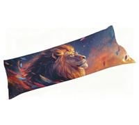 Federa per Cuscino Lungo 60 x 180 cm, Federe Cuscino Letto Leone, Copricuscino Velluto Marrone, Morbido Antiscivolo, Copertura Protettiva Lavabile, Copertura Decorativa per Divano o Letto S3-1253