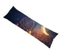 Federa per Cuscino Lungo 60x180cm Cacciatore di sogni Velluto Morbido Copricuscini Divano Lungo, Luna Federa Cuscino Cuscini Decorativi per Letto con Cerniera Invisibile, Stampa Fronte-Retro bz-54