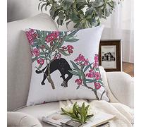 Federa per cuscino Modello senza cuciture Foresta tropicale Giungla Mano orientale Piante predatori Scrapbooking Foglie i Fodera per cuscino Cuscino quadrato per divano Sedia Biancheria da le