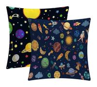 Federa per cuscino per bambini, 2pcs, federa per cuscino per ragazzi, Due stili, federa da viaggio per ragazzi e ragazze, federa per bambini con chiusura lampo, in 100% cotone, federa per cuscino