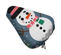 Federa per cuscino per bicicletta Merry Christmas, con simpatico pupazzo di neve, copertura antipioggia con coulisse, protezione impermeabile