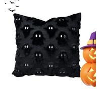 Federa per cuscino per Halloween, chiusura lampo invisibile, morbida decorazione fantasma, pezzo spaventoso per divano, sedia, divano, camera da letto, campeggio all'aperto, collezione di vacanze,