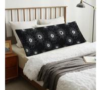 Federa per cuscino per il corpo con cerniera, 50 x 137 cm, motivo ragnatela scura, federa morbida e confortevole lunga rimovibile