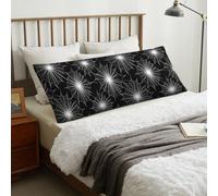 Federa per cuscino per il corpo con cerniera, 50 x 137 cm, motivo ragnatela scura, federa per cuscino per il corpo, morbida e confortevole, federa lunga rimovibile