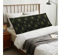 Federa per cuscino per il corpo con cerniera, 50 x 137 cm, motivo ragnatela verde, federa morbida e confortevole, lunga federa rimovibile