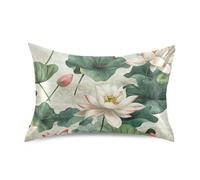 Federa per cuscino per il corpo con fiori estivi e ninfee, stile busta, per capelli, queen size, con chiusura a busta, per divano, 50 x 76 cm