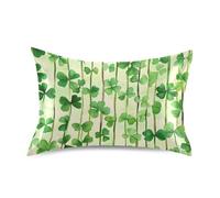 Federa per cuscino per il corpo con motivo portafortuna verde per San Patrizio, per chi dorme caldo, dimensioni standard con chiusura a busta per letto 50 x 66 cm