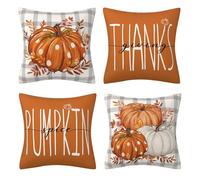 Federa per cuscino per il Ringraziamento, federe per cuscini autunnali | 4 federe per cuscino per divano | federa decorativa per cuscini autunnali del Ringraziamento per divano,
