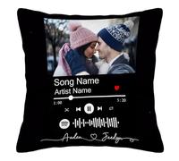 Federa per cuscino personalizzata con codice musicale per coppie, regalo personalizzato per sposi, fidanzato, fidanzata, federa decorativa per cuscino per divano o letto