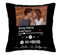 Federa per cuscino personalizzata con design con codice musicale, regalo per coppie, fidanzato, fidanzata, sposi novelli, copriletto decorativo per divano/letto