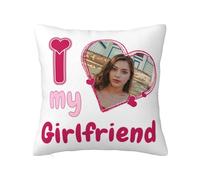 Federa per Cuscino Personalizzata con Foto e Testo 66x66cm Federa Quadrata Decorativa Personalizzata Fronte-retro, Regali di San Valentino Personalizzati per Fidanzati e Fidanzate