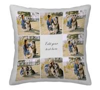 Federa per cuscino personalizzata con immagine e parole, regalo personalizzato per San Valentino, Natale, compleanno o anniversario per coppie, familiari, amici