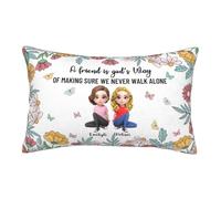 Federa per cuscino personalizzata con scritta "A Friends Is God's Way Of Making Sure We Never Walk Alone", per divano, camera da letto, federa per cuscino decorativa per la casa con nome