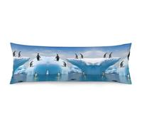 Federa per cuscino Queen Penguins On The Iceberg, super morbida, dimensioni standard, federa per cuscino standard per casa, hotel