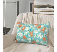 Federa per cuscino queen size standard - Soft Comfort 50,8 x 76,2 cm carino bradipo su albero floreale federa con cerniera, federe per cuscino da viaggio dimensioni standard
