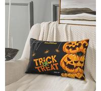Federa per cuscino queen size standard - Soft Comfort 50,8 x 76,2 cm Halloween zucca dolcetto o scherzetto k federa con cerniera, federe per cuscino da viaggio dimensioni standard