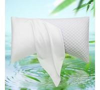 Federa per cuscino rinfrescante, in rayon ricurvo derivato da bambù, traspirante, fresca e setosa, per capelli e pelle che dormono caldi, 1 pezzo, 50,8 x 76,2 cm, colore bianco