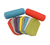Federa per cuscino rotonda in lino, cilindro arrotolato, cuscino di supporto per il corpo intero, con supporto lombare, per cuscino in memory foam/schiuma sbriciolata/cotone (Verde, 20x78 cm)