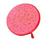 Federa per cuscino rotonda in peluche a forma di frutta, con schiuma di cotone ultra morbida, per decorazione di sedie da giardino, 33 cm, per un lato singolo (frutto di drago)