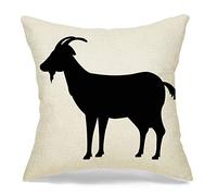 Federa per cuscino sagoma capra fattoria degli animali fauna selvatica cibo bevanda carne grafica astratta agricoltura carino e accogliente lino quadrato decorativo fodere per cuscini per div