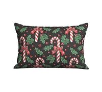 Federa per Cuscino Vintage Christmas Candy Fodere Cuscini Quadrato Federa, per Letto, Stanza, Auto, 40x60cm