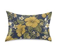 Federa per cuscino vintage gialla con motivo Bunga Raya in bambù, 1 federa per cuscino con chiusura a busta, regalo per donne e uomini, decorazione per la casa