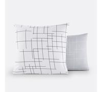 Federa per guanciale cotone, Charline Grigio 63 x 63 cm