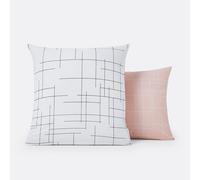 Federa per guanciale double face, Charline Bianco 50 x 70 cm