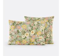 Federa per guanciale in cotone/lino lavato, Rosemary verde Multicolore 50 x 70 cm
