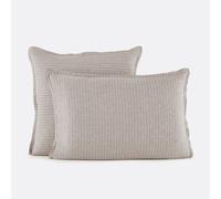 Federa per guanciale lino lavato, Linot Rayé Beige 63 x 63 cm