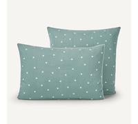 Federa per guanciale percalle cotone biologico, Stella Blu 65 x 65 cm