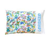 Federa personalizzata con nome per cuscino lettino bambino cm.40x60, idea regalo (MARE NEW)