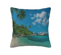 Federa Protezione Tropical Beach And Ocean Cerniera Federe Copricuscini Resistenti Copri Cuscino per Soggiorno Camera Tutte Le Stagioni 45X45Cm