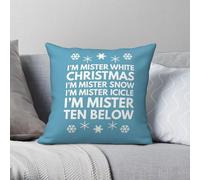 Federa quadrata con scritta "Snow Miser Year Without A Santa Claus", in poliestere e velluto, con cerniera, decorazione creativa per divano e poltrone