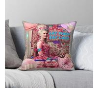 Federa quadrata con stampa di Maria Antonietta Let Them Eat Cake, in poliestere e velluto, con cerniera, decorazione per la casa