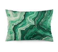 Federa rettangolare da 12"x20" con inchiostro verde e bianco, stampata su entrambi i lati, per divano, camera da letto