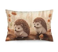 Federa rettangolare da 12"x20" con motivo "Nature Lovely Hedgehog Lovers", stampata su entrambi i lati, per divano, camera da letto